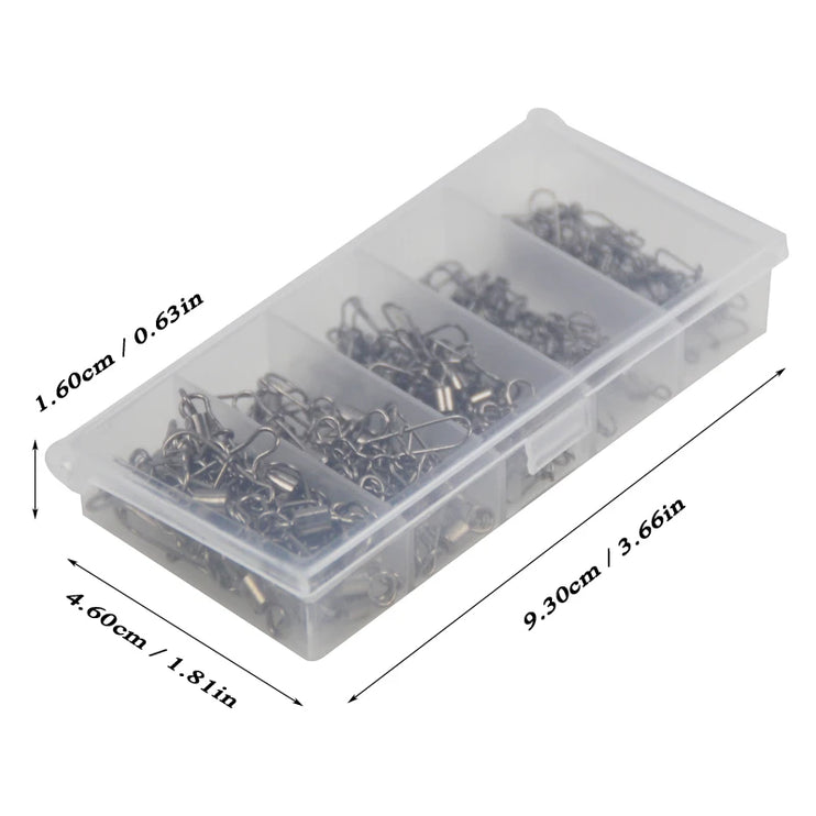 Value Pack 100pc/Box Rolling Snap Swivels