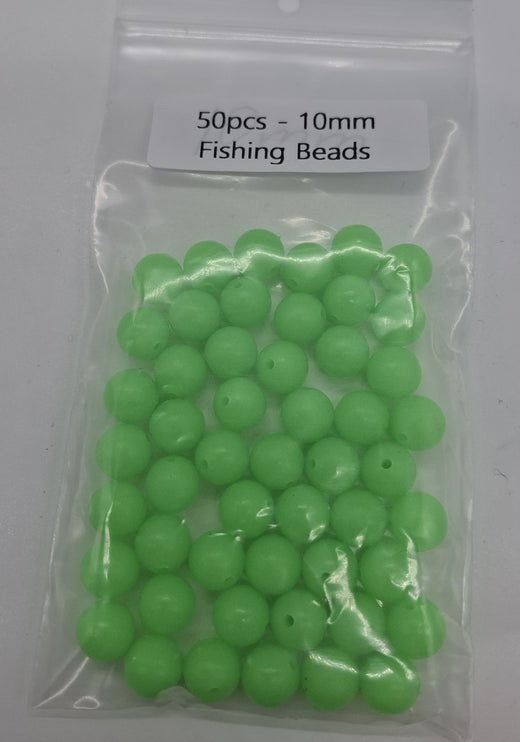 Meanfish Round Lumo Fishing Beads 10mm – Bulk Pack of 50