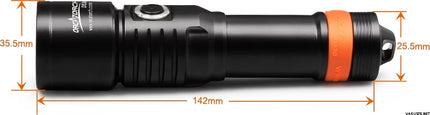 OrcaTorch D530V – 1200 Lumen Dive Torch