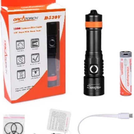 OrcaTorch D530V – 1200 Lumen Dive Torch