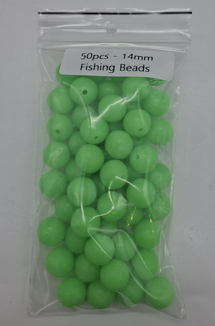 Meanfish Round Lumo Fishing Beads 14mm – Bulk Pack of 50