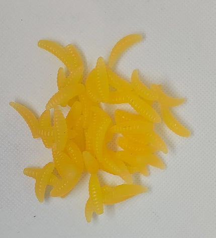 50PCS 2cm 0.3g Artificial Soft Grub Bait