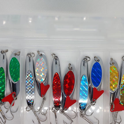 Mega Combo 21gm Kahawai Lures 10 Lures with Tackle Box