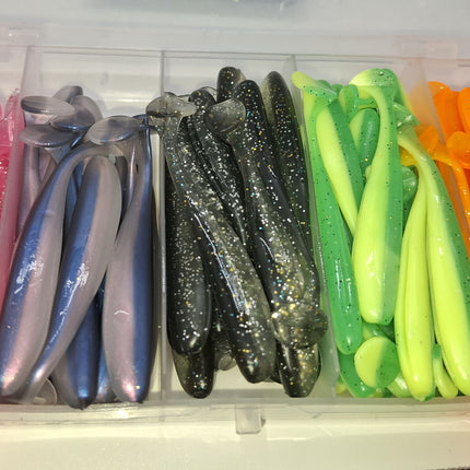 Meanfish 7cm Soft Bait – Value Pack of 100 + FREE Tackle Box