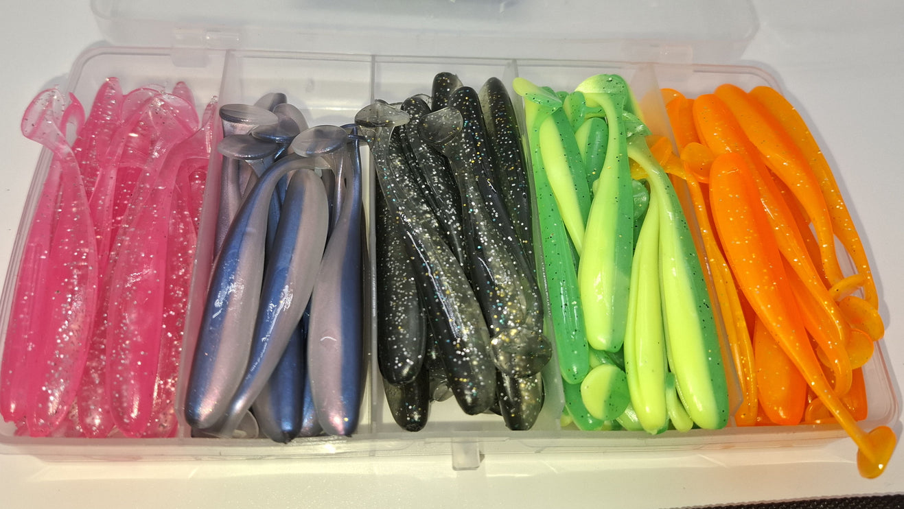 Meanfish 7cm Soft Bait – Value Pack of 100 + FREE Tackle Box