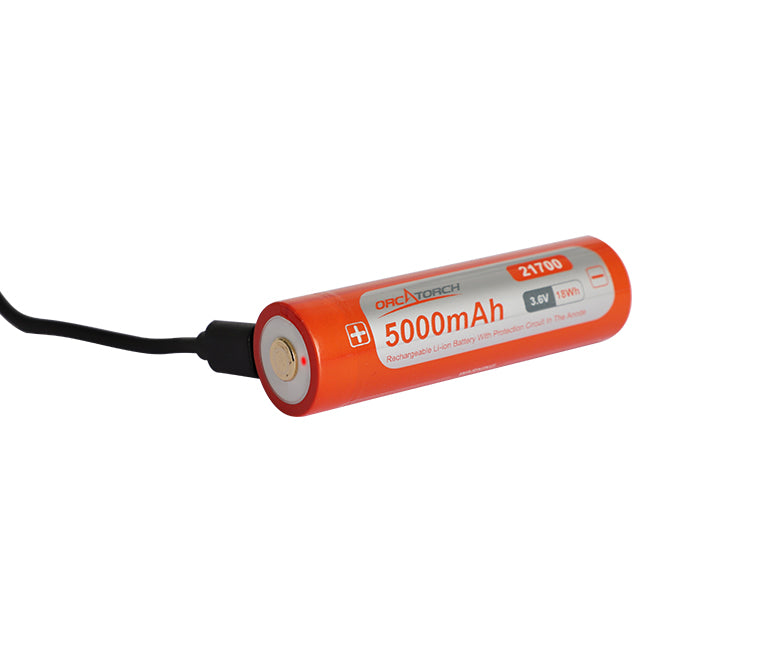 OrcaTorch 21700 USB Type-C Rechargeable Battery