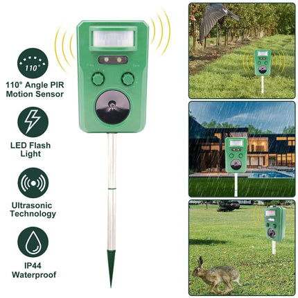Cat and Bird Repeller Ultrasonic Outdoor / Solar Powered