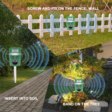 Cat and Bird Repeller Ultrasonic Outdoor / Solar Powered
