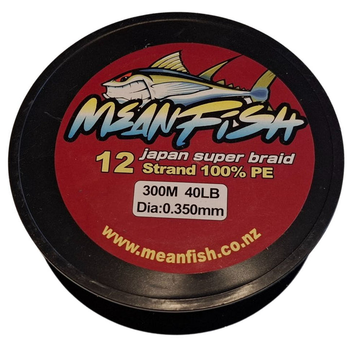 300m Meanfish x12 strand Premium Fishing Braid - Multicolour