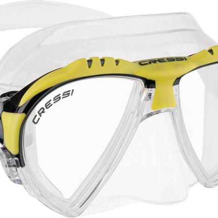 Cressi Adult Matrix & Gamma Mask & Snorkel Set – Clear/Yellow
