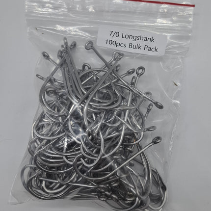 Meanfish Longshank Hooks 7/0 Bulk pack of 100