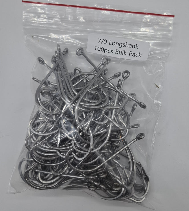 Meanfish Longshank Hooks 7/0 Bulk pack of 100