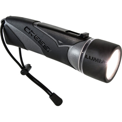 Cressi Lumia+ Ultra LED Dive Torch Black Silver 300lm
