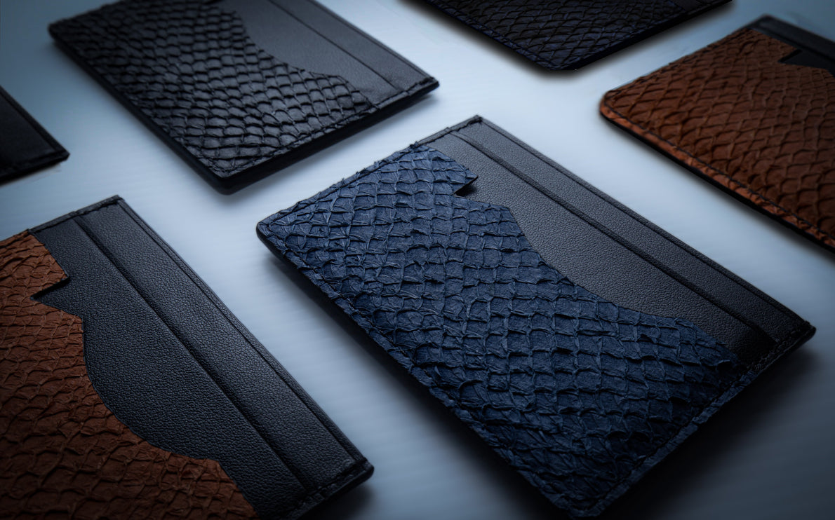 Fish Leather Card Holder Wallet