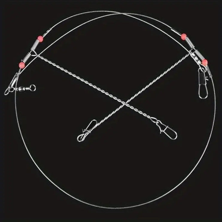 Stainless Steel Swiveled Leader Trace 2 Arms ( Pack of 10)