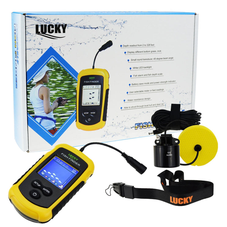 Wired Fish Finder | 100m Depth | 200kHz Sonar | LCD Display