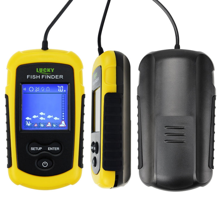 Wired Fish Finder | 100m Depth | 200kHz Sonar | LCD Display