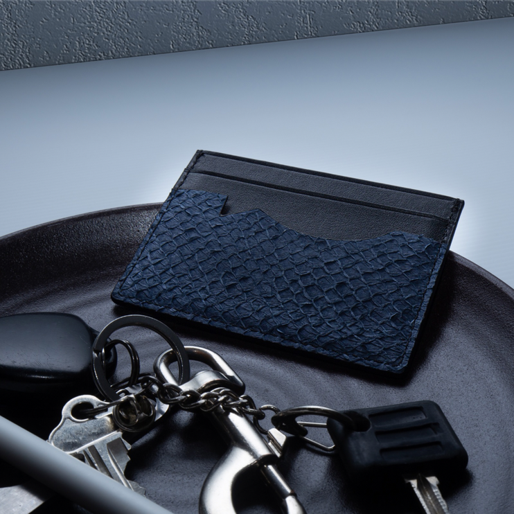 Fish Leather Card Holder Wallet