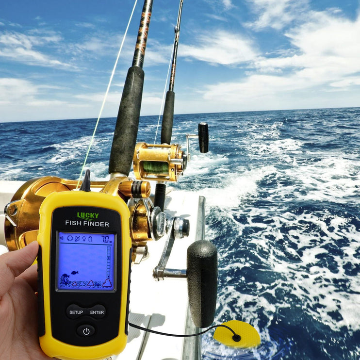 Wired Fish Finder | 100m Depth | 200kHz Sonar | LCD Display