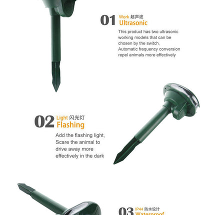 Bird scarer solar powered