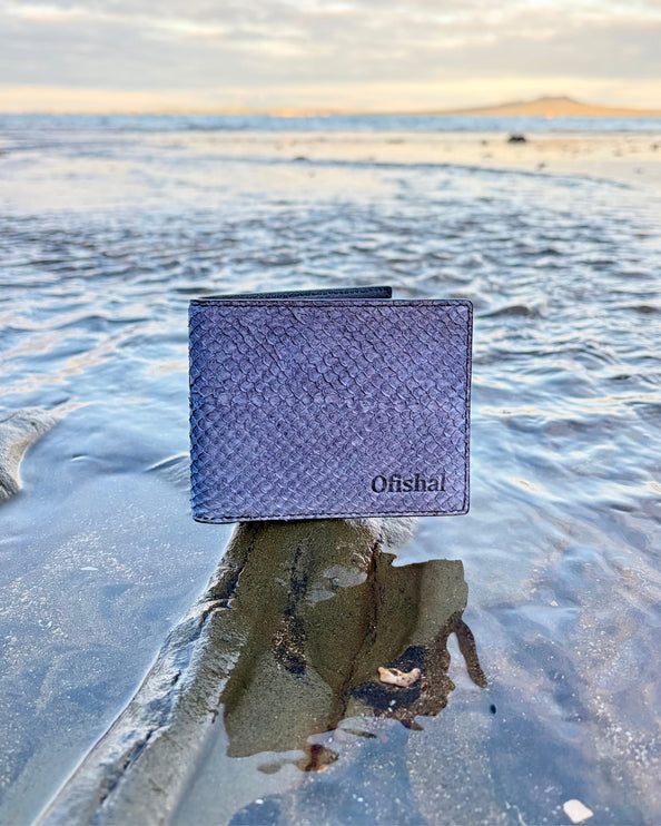 Fish Leather Bifold Wallet