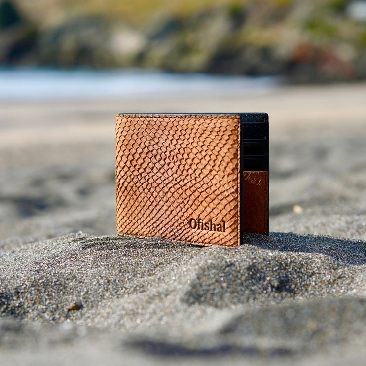 Fish Leather Bifold Wallet