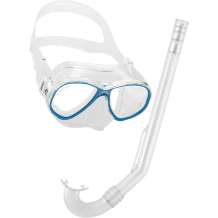 Premium Cressi Kids Snorkeling Set Clear/Blue