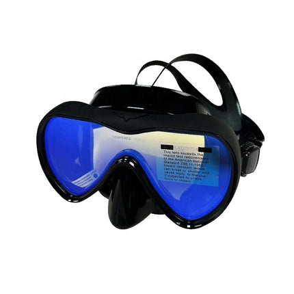 Low Profile Silicone Adult Diving Mask Blue Tint