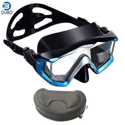 Adult Silicone Diving Goggles – Panoramic Tempered Glass Snorkeling Mask