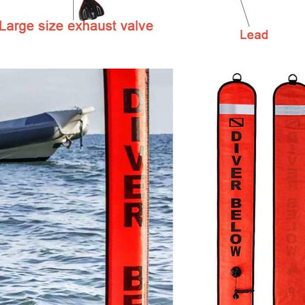 Dive Safety 120cm Surface Marker Buoy Orange