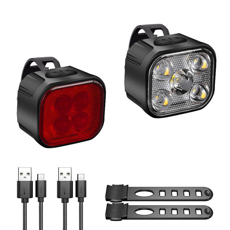 Rechargeable Bike Light Set (Front & Rear)  Super Bright USB-C