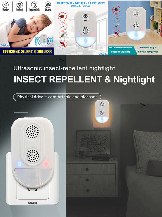 Advanced Ultrasonic Pest Repeller – Twin Speaker Protection for Your Home