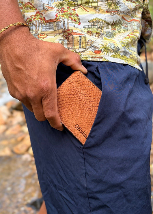 Fish Leather Bifold Wallet