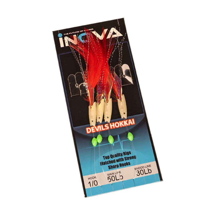 INOVA Bait Flasher Rig – Devils Hokkai 1/0 Hook | Live Bait Rig NZ