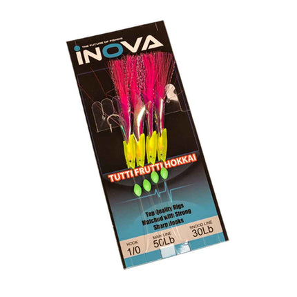 INOVA Bait Flasher Rig – Tutti Frutti Hokkai 1/0 Hook | Live Bait Rig NZ