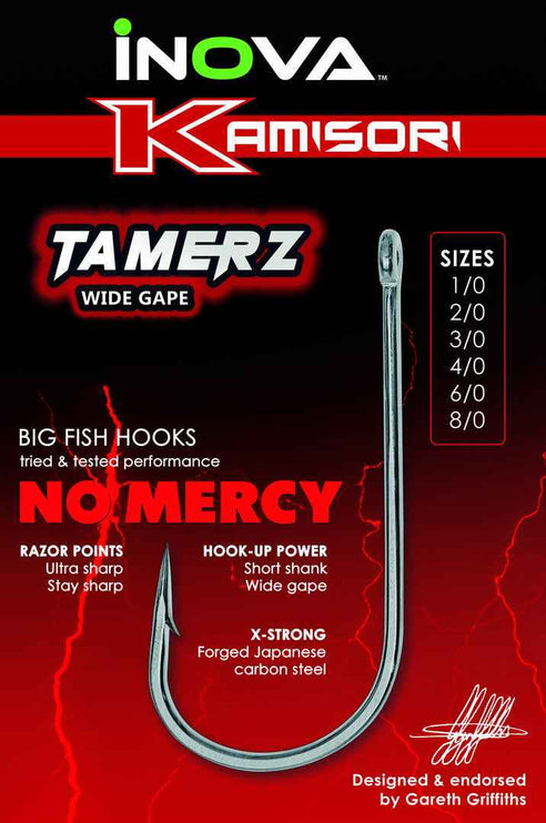 Inova Kamisori Tamerz Wide Gape Fishing Hook – Premium Japanese Steel, Razor Sharp, Extra Strong