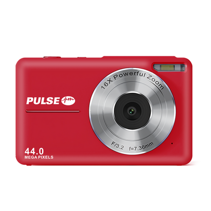 PULSE 16X Digital Zoom Compact Camera – Red
