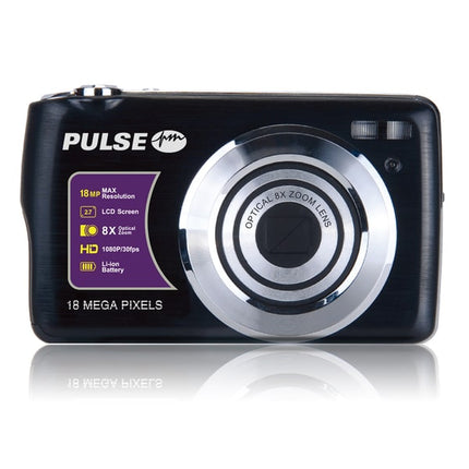 PULSE 8x Optical Zoom Compact Camera – Black