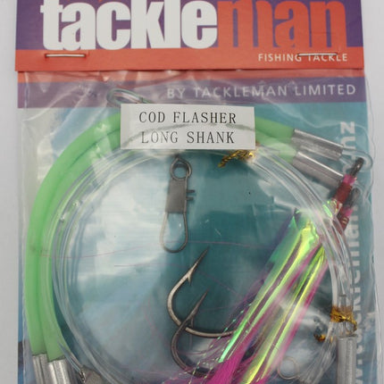 Cod Flasher Rig  6/0 LongShank - Pink