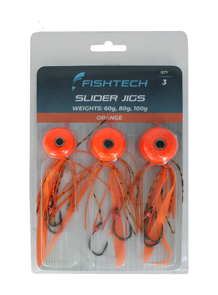 Fishtech Slider Jig Value Pack - Orange