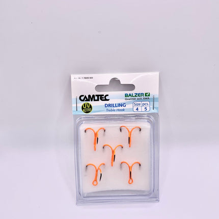 CamTec UV Treble Hook Orange (5x Pack)
