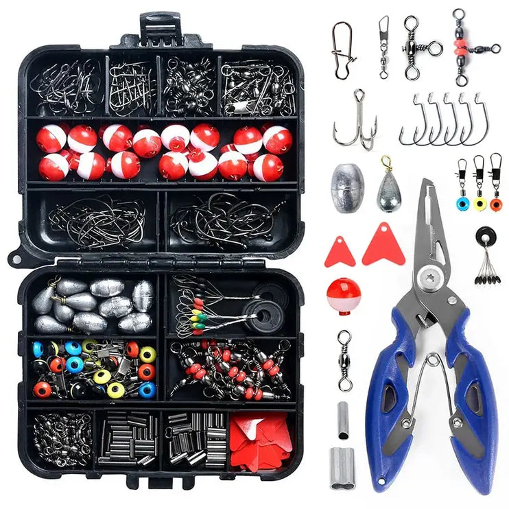 Outdoor Fishing Accessories Set with Tackle Box (263pcs)
