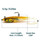 3Pcs-Yellow  8cm