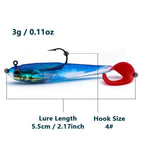 3Pcs-Blue  5.5cm