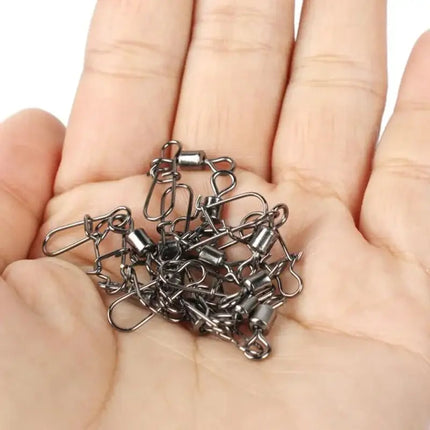Stainless Steel Fishing Swivel Snaps – 50/100/200pcs