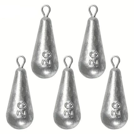 Teardrop Fishing Sinkers – Lead Weights for Bass (10 Sizes)