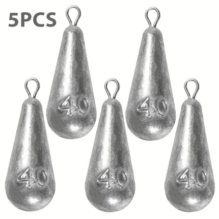 Teardrop Fishing Sinkers – Lead Weights for Bass (10 Sizes)