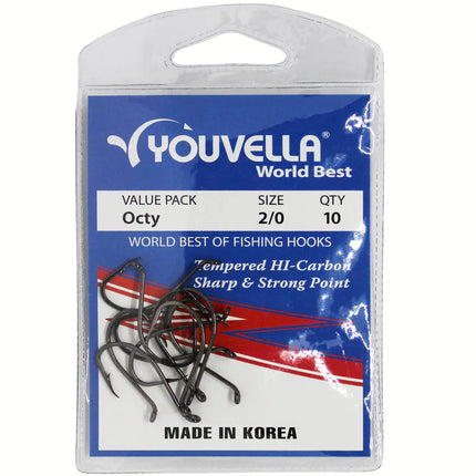 Youvella Octy Hooks 2/0 (10 per pack)