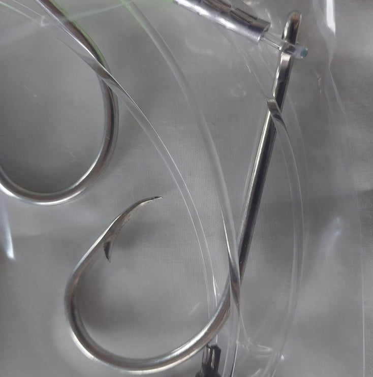 MeanFish Hapuka (Grouper) 2 Hook Rig 14/0 Ezi Bait Hook with Light