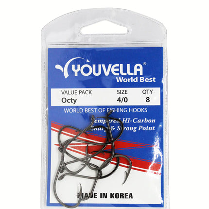 Youvella Octy Hooks 4/0 (8 per pack)